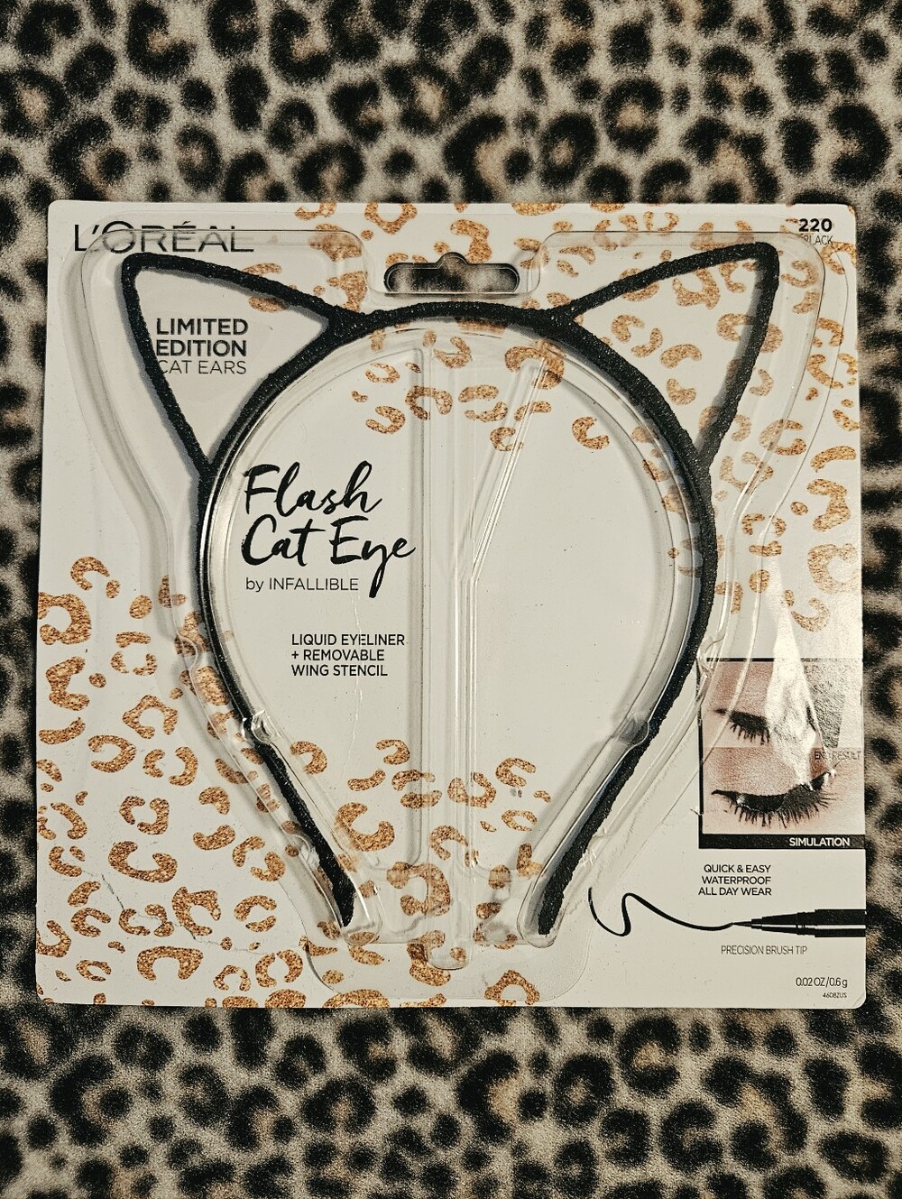 L'Oreal Limited Edition Cat Ears Headband in Black, NIP, (No Eyeliner)